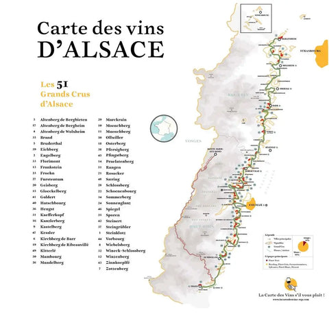 Les classements viticoles: Alsace, Champagne, Loire,