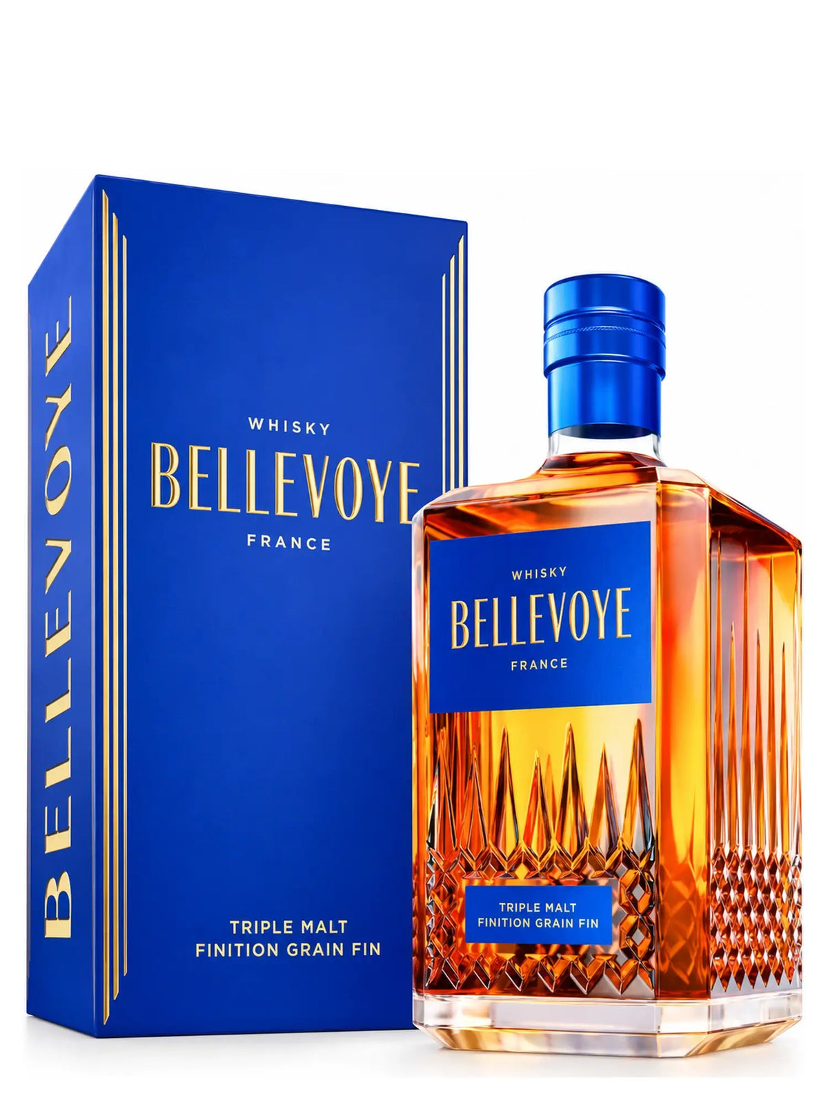 Bellevoye Bleu - Whisky Finition Grain Fin - Triple Malt Français