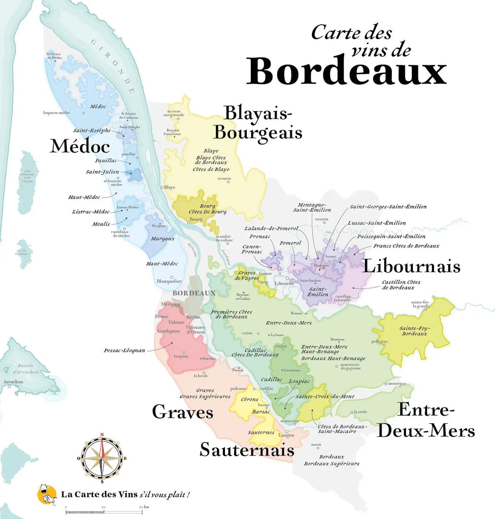 carte région bordeaux