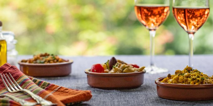 rosé et couscous