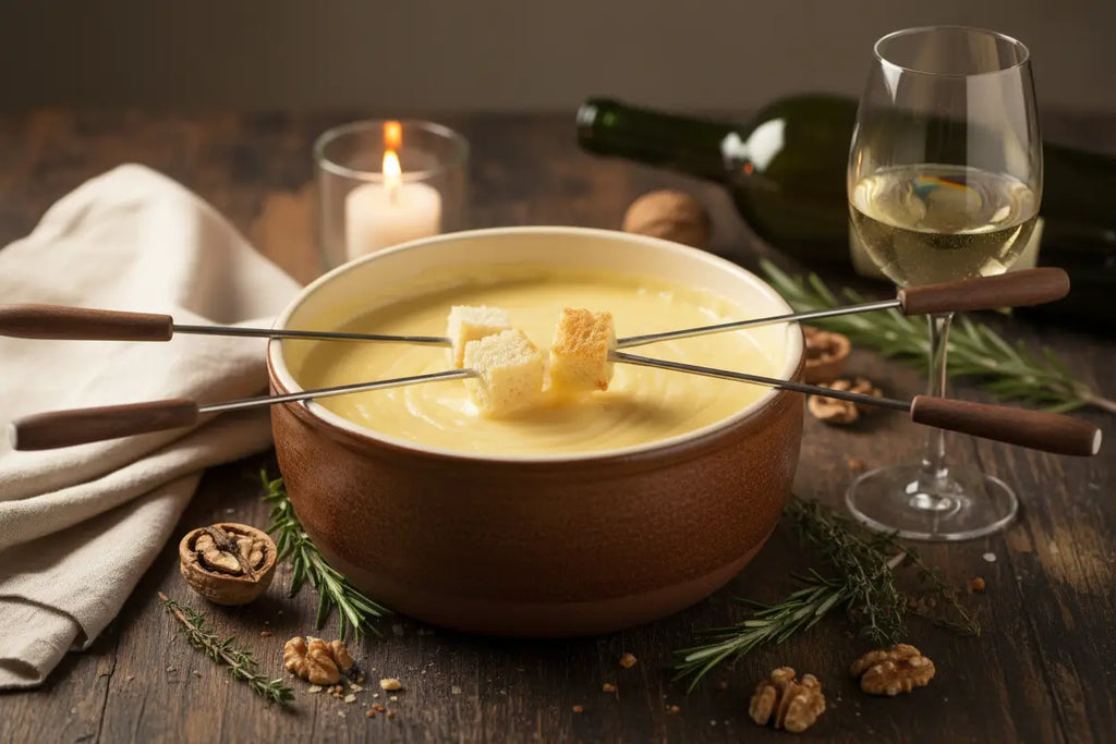 vin blan et fondue