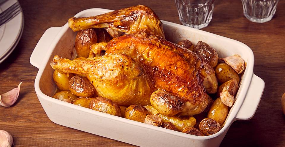 poulet-rôti-pommes-de-terre